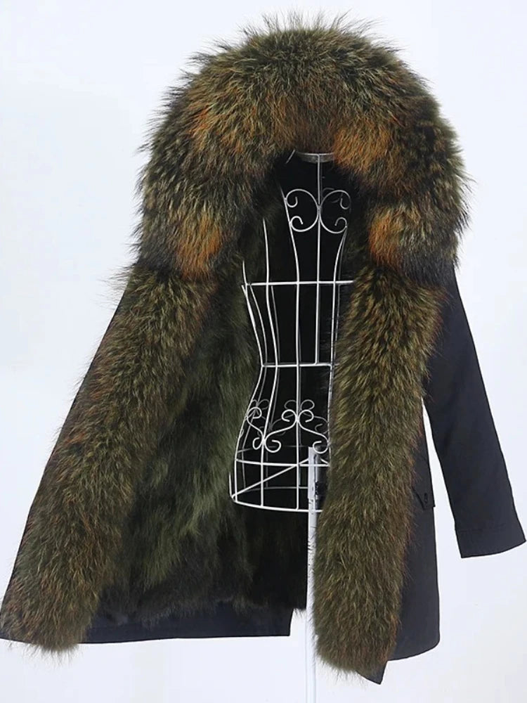 OFTBUY Winter Jacket Women Long Parka Real Fox Fur Coat Natural Raccoon Fur Collar Hood Thick Warm Streetwear Parkas New - Matrix Studios