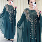 Abayas For Women Dubai Luxury 2024 Chiffon Boubou Muslim Fashion Dress Caftan Marocain Wedding Party Occasions Djellaba Femme - Matrix-studios.com