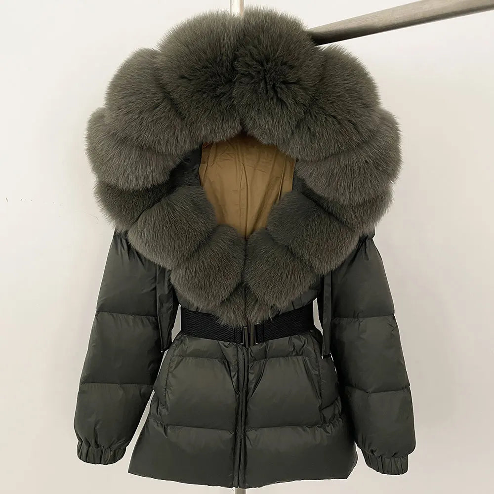 OFTBUY Winter Clothing Puffer Jacket Women Real Fox Fur Hooded Thick Warm 90% White Duck Down Coat Female Parkas Waterproof - Matrix Studios