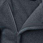 Autumn winter men's solid color hooded top Long sleeve side zipper design hoodie - Matrix Studios