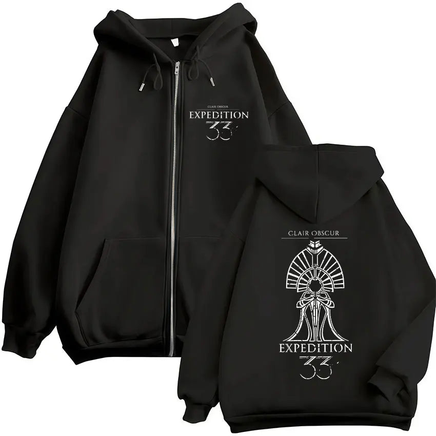 Game Esquie Clair Obscur Expedition 33 Jacket Hoody Unisex Vintage Oversized Zip Up Sweatshirt High Quality Fleece Zipper Hoodie - Matrix Studios