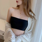 Ice Silk Strapless Bra Girls Seamless Crop Tube Top Bralette for Women Sexy Soft Bras Large Size Bustier Tops Summer Underwear - Matrix Studios