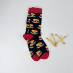 1 Pair Unisex Funny AB Style Tomato Ketchup French Fry Printed Mid-Calf Socks Suit In All Seasons - Matrix Studios