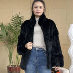 Fancy Rani Real Fur Coat Women Natural Rabbit Winter Jacket Leather And Fur Women's Long Clothing Female Outerwears With 2025 - Matrix Studios