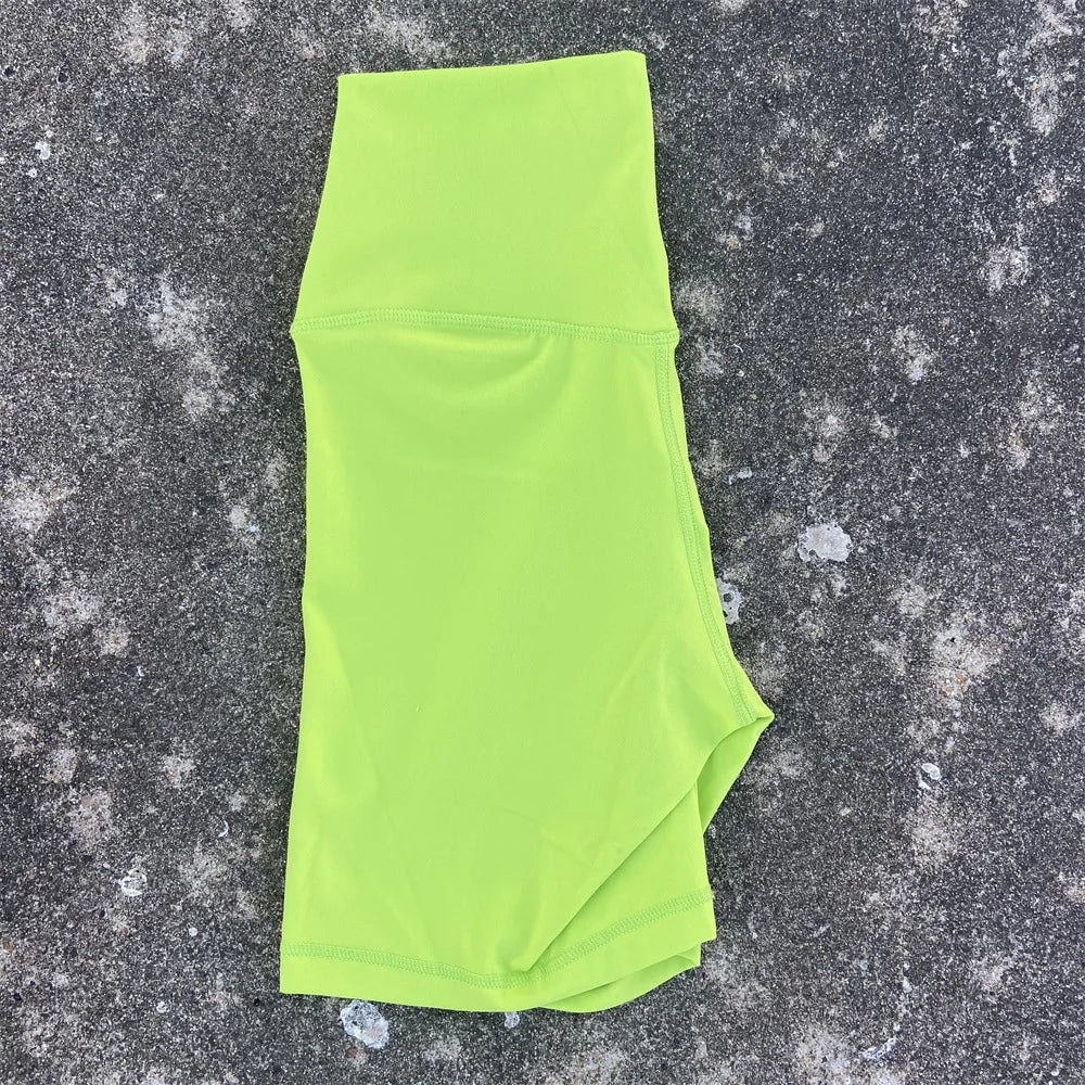 Solid Color High Waist Yoga Short Leg Cycling Women Fitness Sports Short Comprehensive Training Jog Squat Proof Internal Pocket - Matrix Studios