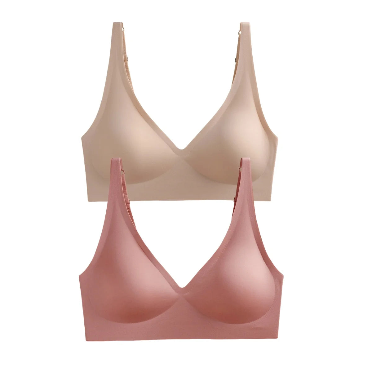 2Pcs/Set Seamless Bras For Women Wireless Underwear Push Up Bralette Soft Padded Deep V Sexy Lingerie Sleepwear Intimates S-3XL - Matrix Studios