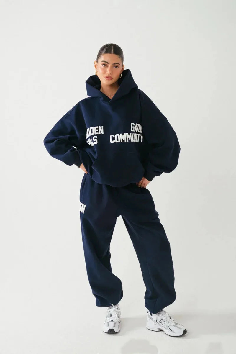 2025 Spring and Autumn Trendy Brand Fashion Printed Hoodie Set with Long Sleeve Hoodie for Men and Women, Casual Versatile Coat - Matrix Studios