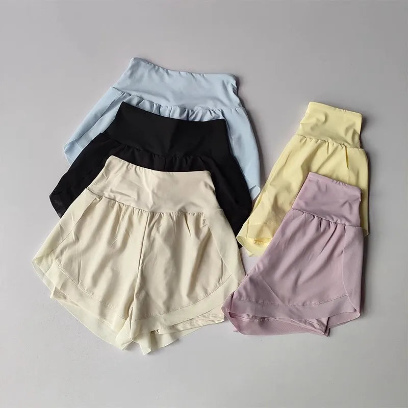 Women's Summer Running Sports Shorts Fitness Yoga Shorts Quick Drying Outdoor 2 in 1 Tennis Casual Training Shorts - Matrix Studios