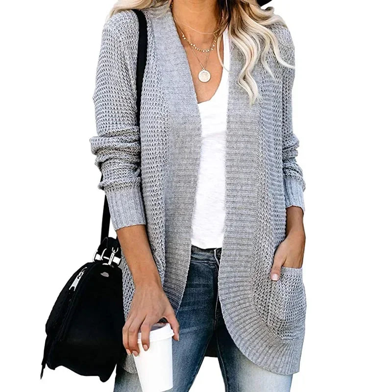 Fashion Women Cardigan Autumn Harajuku Knitted Sweater Basic Jacket Ropa Mujer Outerwear Thin Coat Streetwear New Woman Clothing - Matrix Studios