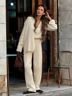 Bornladies Autumn Winter New Knit Cardigan Pants Set Loose Two Piece Casual Sweater Suit Women Thick Warm Soft Knitted Outfit - Matrix-studios.com