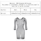 1PC Women Sexy Fishnet Beach Cover Up Long Sleeves Hollow Out Bodycon Dress See Through Summer Swimwear - Matrix Studios