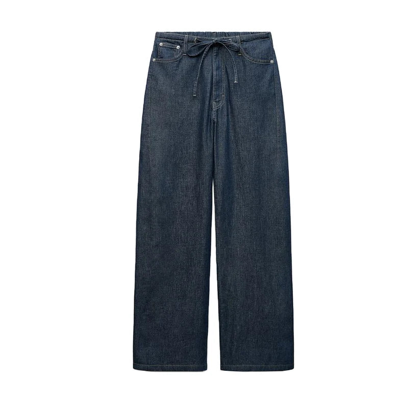 Spring New Women's Comfortable Slimming Straight Jeans High Waist Pants Durable Long Trousers Faionable Ladies Denim - Matrix-studios.com