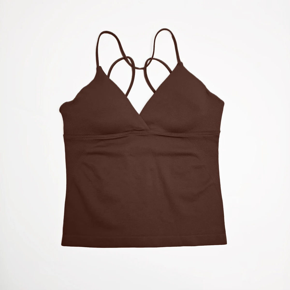 NCLAGEN Vision Twist Front Longline Top Women's Seamless Thin Straps Yoga Gym Workout Vest Running Tank Tops Fitness Clothing - Matrix-studios.com