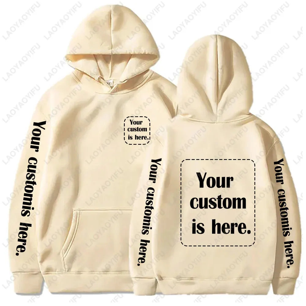 2026 Student Casual Custom Printed Text DIY Hoodie Customized Personalized Hoody Custom Hoodies Text Sweatshirt Clothes - Matrix Studios