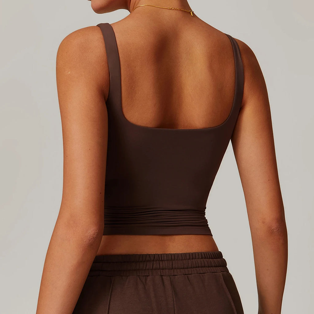 Summer Women's Workout Yoga Tank Top Quick-Dry Gym Sports Vest Female Running Tight Top Women U-Back Fitness Underwear - Matrix-studios.com