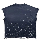 Ripped Hole Satoshi Nakamoto T-shirt High Quality Splash-ink Pattern Short Sleeve Retro Casual Loose Round Neck T Shirts - Matrix-studios.com