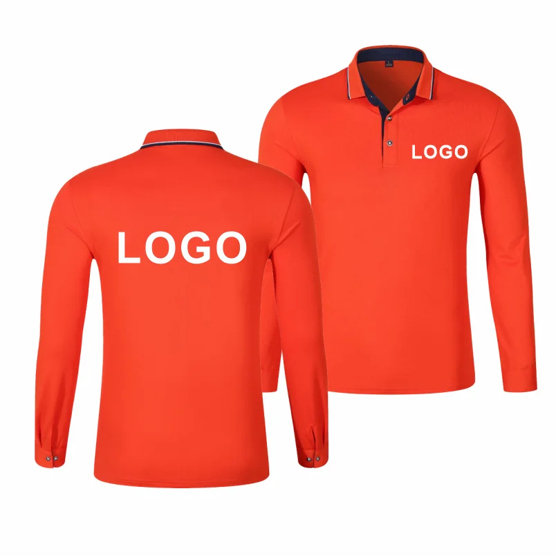 Long Sleeve Polo Shirt 2023 New Casual Long Sleeve Top Personal Company Custom Embroidery Men and Women Polo Shirt Long  Sleeve - Matrix-studios.com