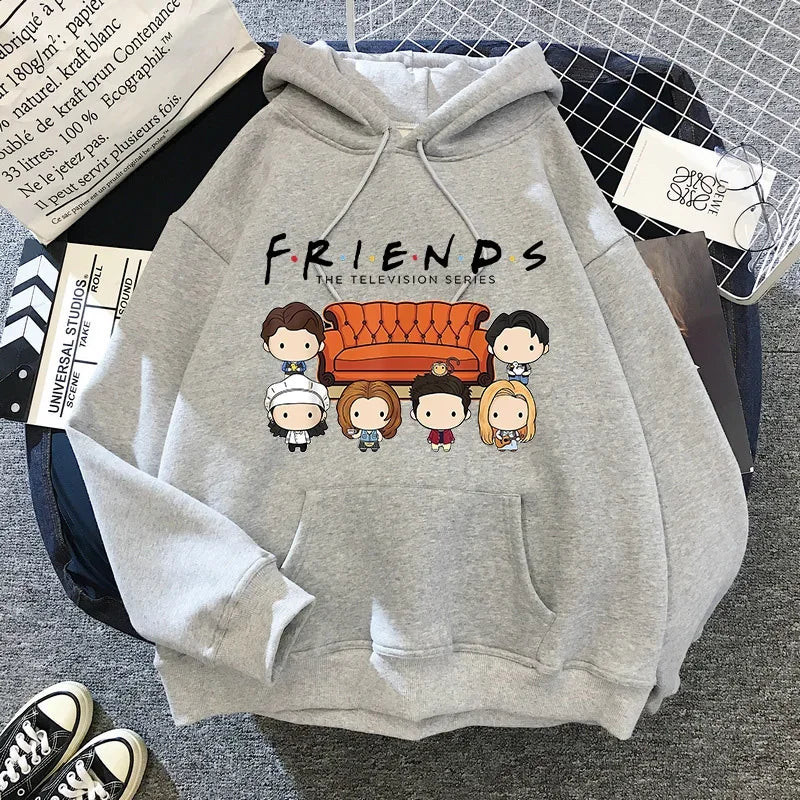 Friends TV Show Hoodies for Women, Funny Cartoon Friends Hoodies, Ullzang Graphic, Vintage Anime Sweatshirt, Female Hoody, 90s - Matrix Studios