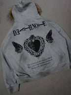 Winter Fashion Streetwear Women's Gothic Printed Faux Fur Hooded Jacket Trendy Edgy Zip - Up Sweatshirt 2026 New Arrival - Matrix Studios