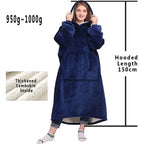 Winter Hoodies Sweatshirt Women Men Pullover Fleece Giant TV Oversized Blanket with Long Flannel Sleeves - Matrix Studios