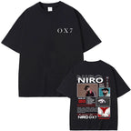 Rapper Niro OX7 Album Graphic T-shirt Men Women Hip Hop Fashion Pop Music T-shirts Male Casual Cotton Vintage T Shirt Streetwear