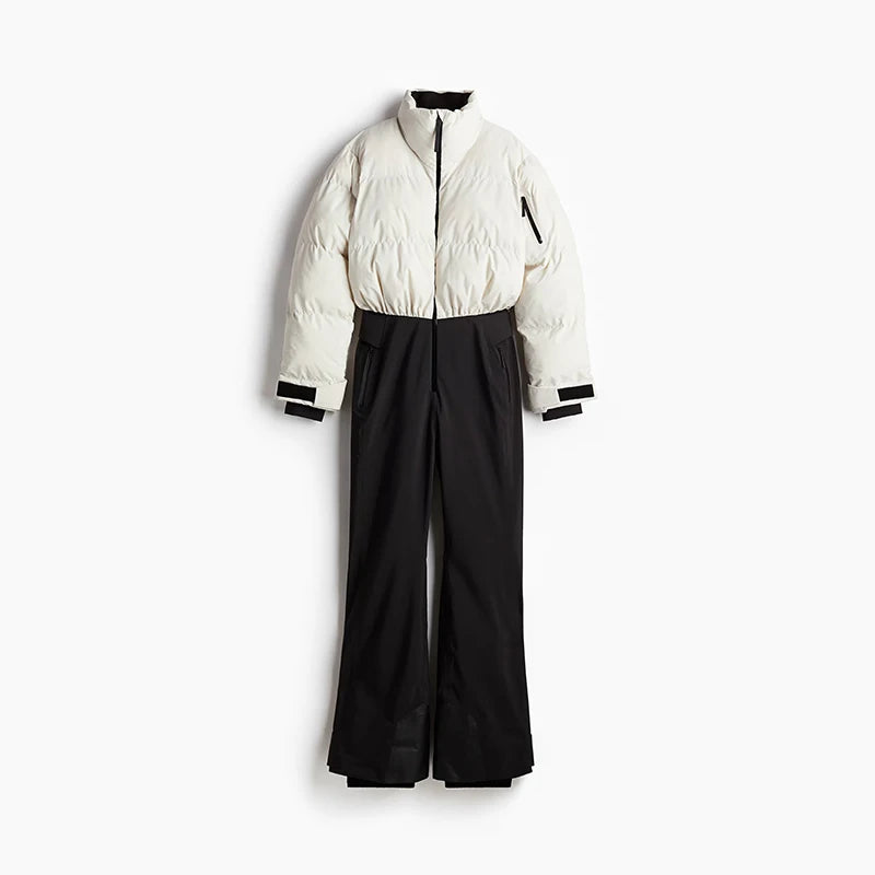 Warm Women's Winter Ski Jumpsuit With Hood Belt Stand Collar One Piece Ski Suits 2026 Autumn Lady Street Fashion Romper New - Matrix Studios