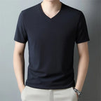 2026 Men's New Waffle V Neck Short Sleeved T-shirt Summer Comfortable Top - Matrix Studios