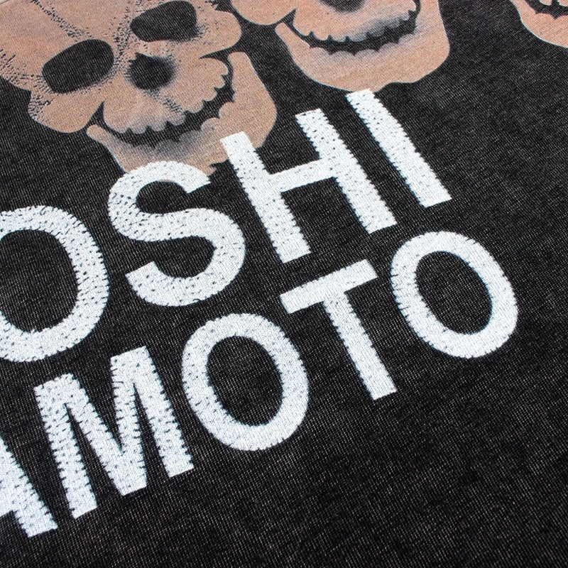 Retro Washed Black SATOSHI Tshirts Men Women Summer Cotton Flame Skull Pattern Mechanical Jesus Cross Print Short Sleeve Tops - Matrix-studios.com