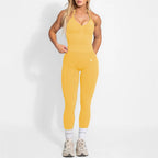 Women's Yoga Set Bum Balance Fitted Halter Tops & Shaping Pants 2pcs Yoga Sportwear Workout Gym Clothing High Waist Leggings Set - Matrix-studios.com