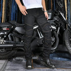 Men's Motorcycle Riding Jeans Pants, Anti-Skid Abrasion Resistant All-Weather Classic Fit Race-Ready Biker Gear - Matrix Studios