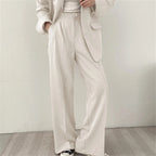 2026 Spring New Women's Clothing Suit Jacket Casual Pants Set Wide Leg Suit Pants Elegant Office Lady Business Suit Set Blazers - Matrix-studios.com