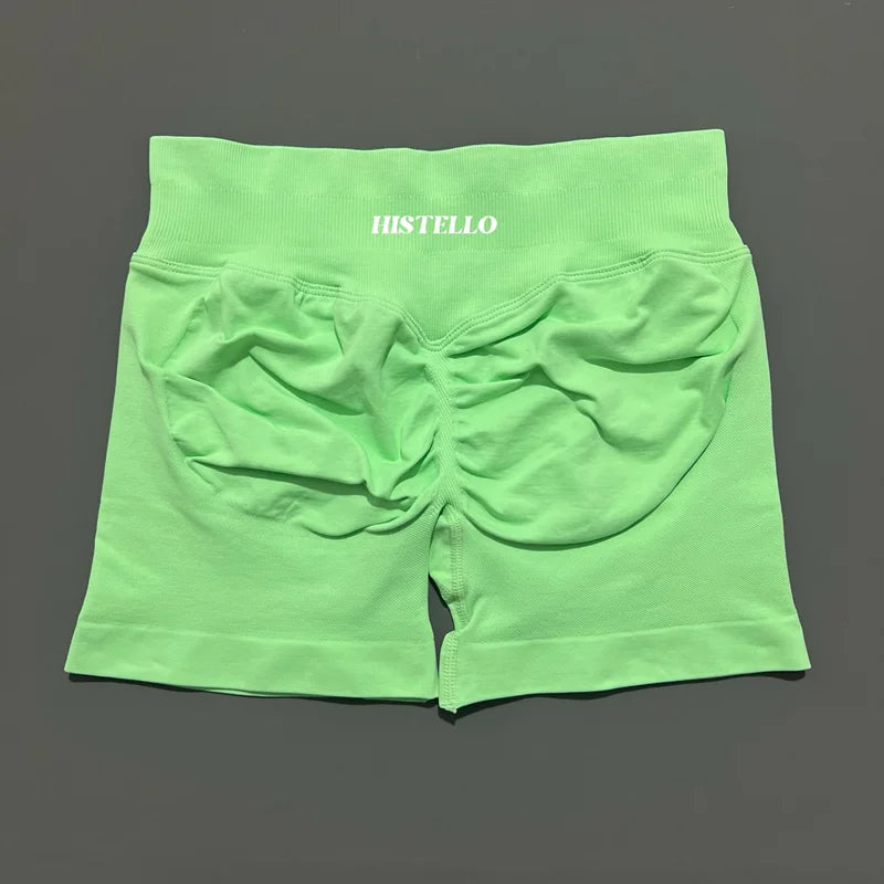 HISTELLO Impact Shorts Df Substitute High Waist Women Yoga Workout Shorts Seamless Leggings Stretch Fitness Gym Running Shorts - Matrix Studios