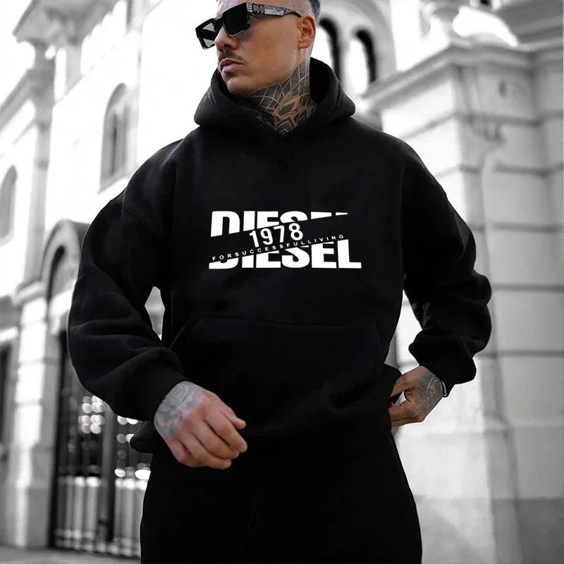 2025 Autumn/Winter Casual Printed Hoodie Classic Style Fashion Men's Y2K Harajuku Sports Jogging Street Men's/Women's Clothing - Matrix Studios