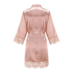 Bridesmaid Robes Rose Gold Bride Robe Wedding Bridesmaid Gift Satin Lace Robe Bridal Dressing Gown Bachelorette Party Pajamas - Matrix-studios.com