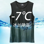 Men's Ice Silk Mesh Tank Tops Gym Stringer Transparent Bodybuilding Sleeveless Shirt Fitness Vest Male mesh Muscle Singlets Tops - Matrix Studios