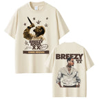 Rapper Chris Brown Breezy Bowl XX Tour 2025 T-shirt Men Women Hip Hop Fashion Pop Music  T Shirts Casual Cotton Vintage T-shirts