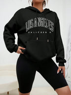 Los Angeles Art Letter Design Women Hoodies American Style Casual Hoody Autumn Hip Hop Female Hoodie Casual Fleece Clothing - Matrix Studios