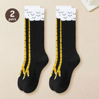 1/2/5/10 Pairs Women Knee High Socks Trendy Cartoon Funny Chicken Claw Socks Fitness Sport Casual Slim Leg Long Tube Socks Women - Matrix Studios