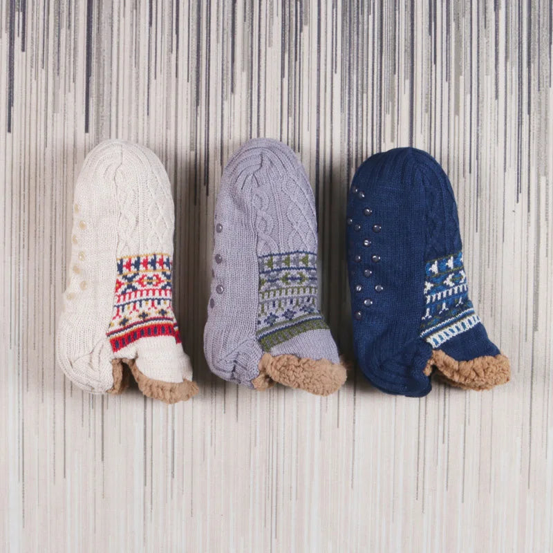Fall Winter Non‑Slip Floor Socks Super Soft Warm Slipper Socks Unisex Snow Sleep Carpet Yoga Socks for Men Women Indoor House - Matrix Studios