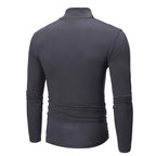Autumn  Winter Men's High Neck T-shirt Slim Fit Fashion High Elastic Long Sleeve Casual Breathable Apparel Pullover - Matrix Studios