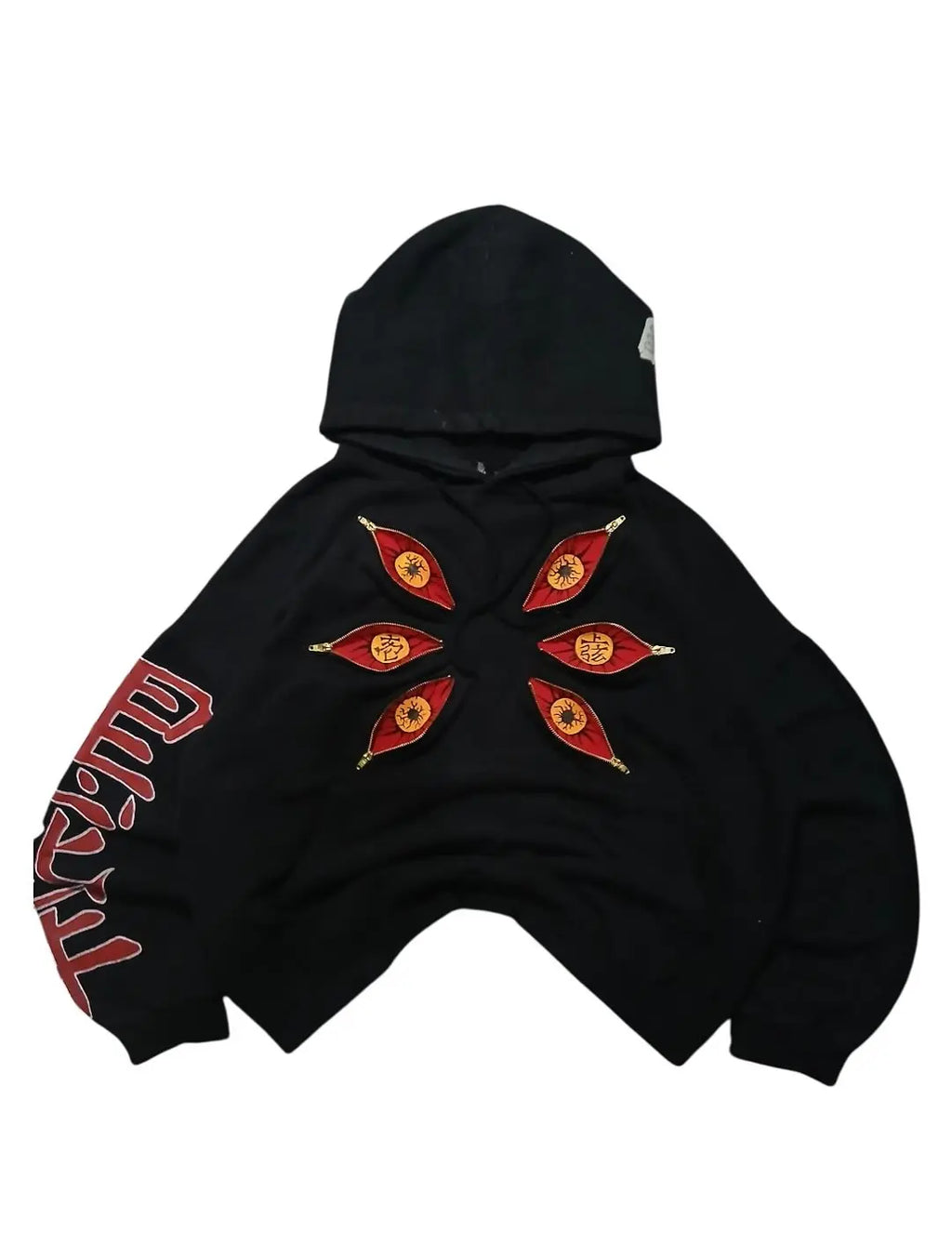 Punk Six Eyes Kokushibo Multi Zipper Hoodies Cool Design Sweatshirt Y2k Streetwear Oversized Casual Fashion Couples Anime Hoodie - Matrix Studios