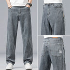 Summer Ultra-thin Lyocell Men's Jeans Drape Soft Fabric Loose Straight Casual Denim Pants Elastic Ice Silk Male Trousers - Matrix Studios