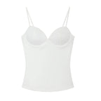 HXAO Sleeveless Crop Tops For Woman Corset Camisole Brown Top Women Bodycon Backless Sexy Tops With Straps Bustier Tank Tops - Matrix-studios.com
