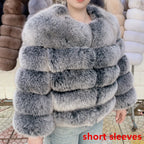 QUEENTINA Real Fox Fur Coat Winter Women'S New Fashion Furry 2025 Leather And Skin White Clothing Natural New In Coats & Jackets - Matrix Studios