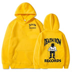 Death Row Records Hoodies Spring Autumn Fleece Hoodie Pullover Fashion Men Women Loose Hooded Sweatshirts Hip Hop Streetwear Top - Matrix Studios