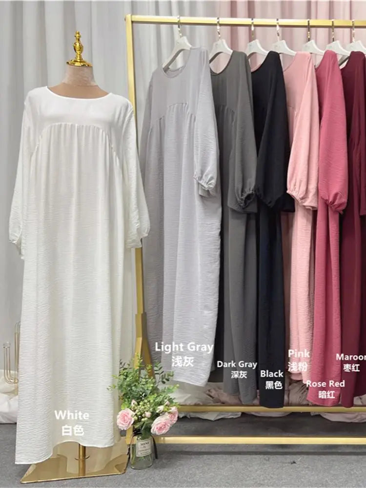 Eid Plain Modest Khimar Abaya Dubai 2024 Muslim Islam Arabic Palestine Abayas For Women Kaftan Dress Caftan Robe Femme Musulmane - Matrix-studios.com