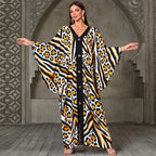 Caftans for Women Plus Size V-Neck Batwing Sleeve Kaftan Dress for Beach Swimwear Cover-Up Loungewear Mumu Dresses - Matrix Studios