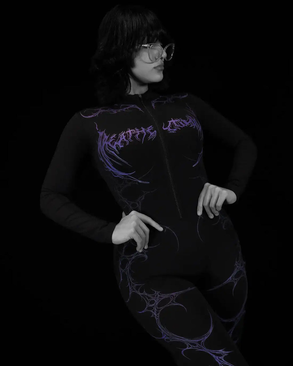 European and American popular zippered long-sleeved trouser jumpsuit slim fit hip-lifting sportswear yoga wear - Matrix Studios