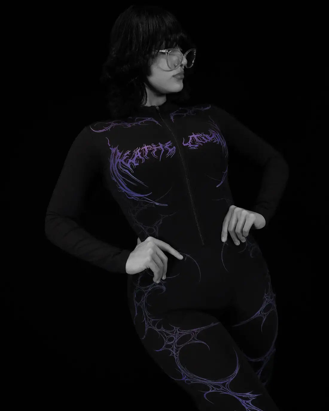 European and American popular zippered long-sleeved trouser jumpsuit slim fit hip-lifting sportswear yoga wear - Matrix Studios