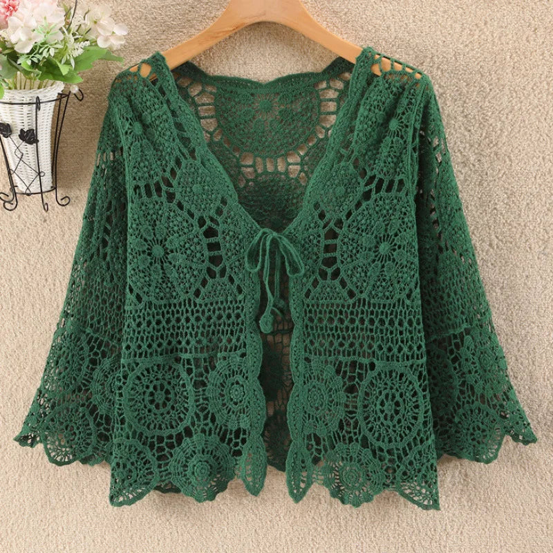 New 2026 Fashion Spring Summer Knitted Cardigan Women Sunscreen  Shawls Tops Female Loose Casual All-match Ladies Coat - Matrix Studios